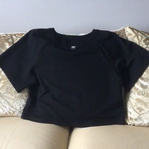 Black chic short sleeve top